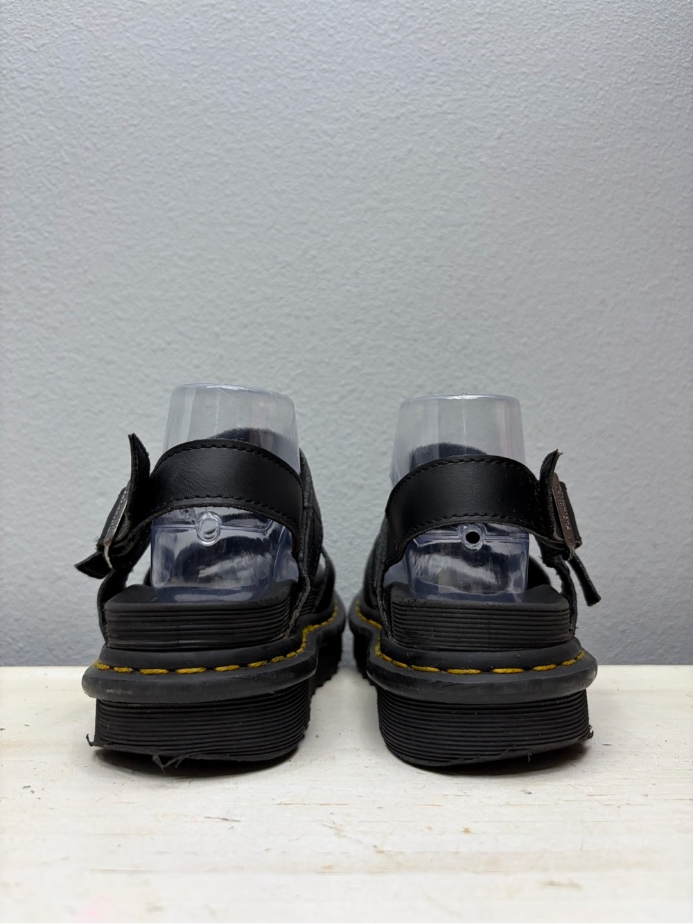 Dr. Martens Black Leather Voss Strap Sandals Size 7 - Picture 5 of 8